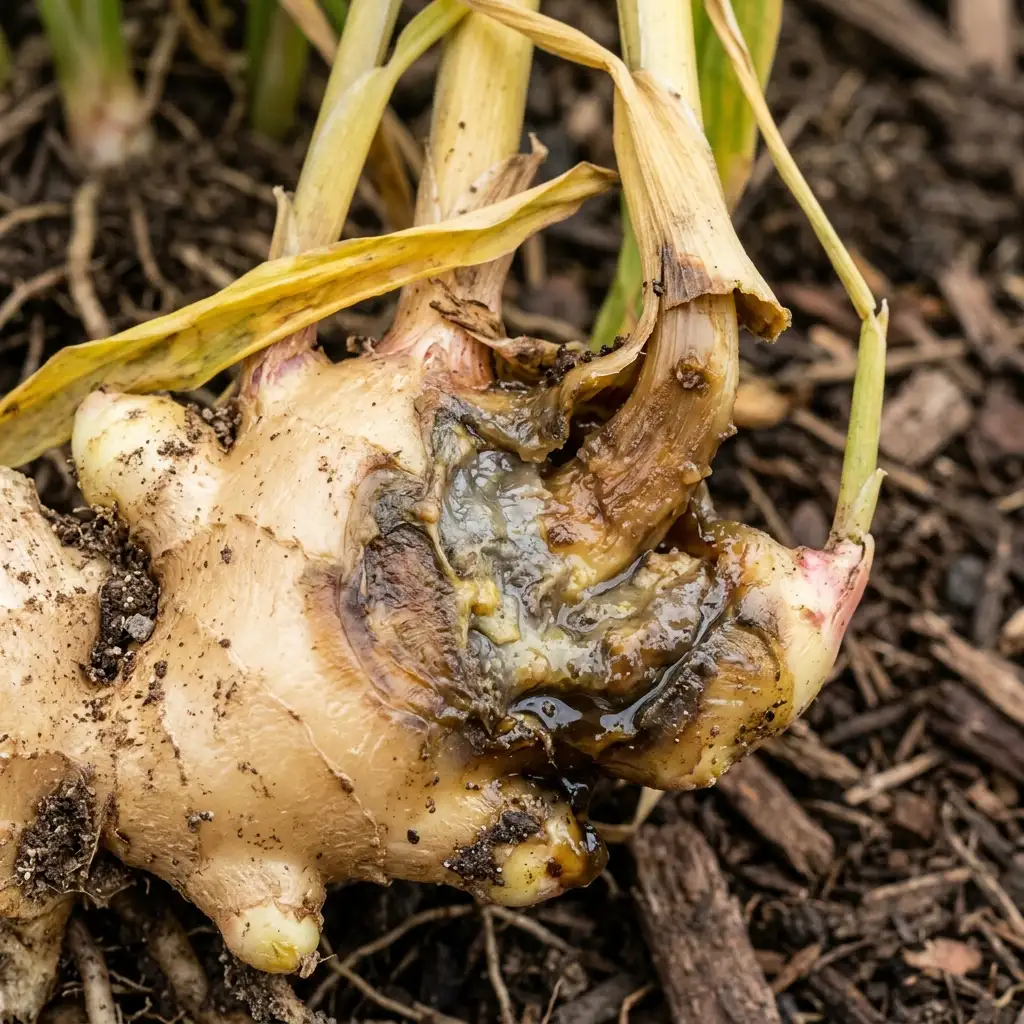 Ginger Rhizome Rot: reference image from the PlantArmor field guide