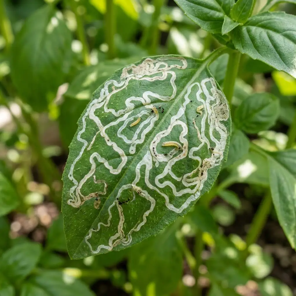 Leaf Miners: reference image from the PlantArmor field guide