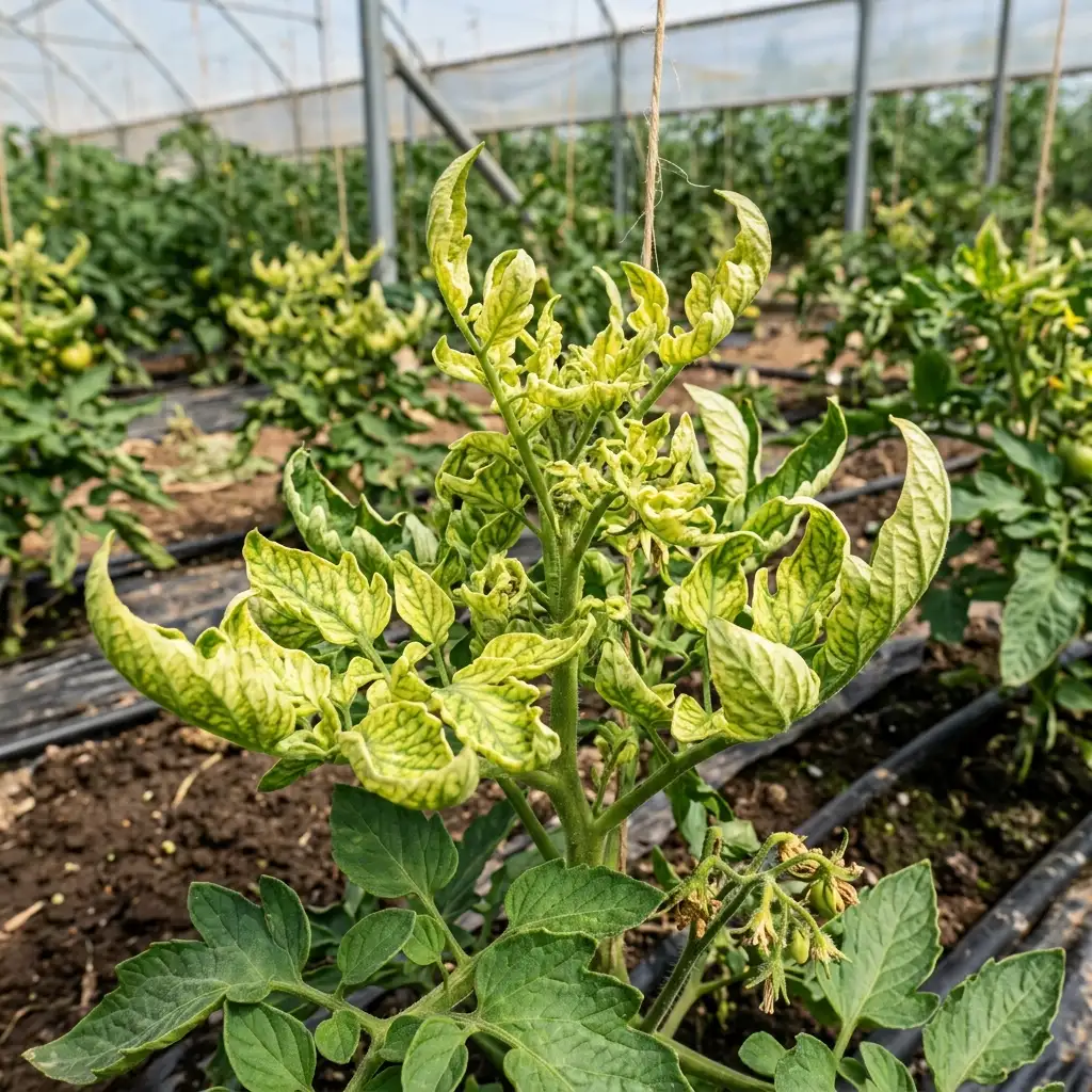 Tomato Yellow Leaf Curl Virus (TYLCV): reference image from the PlantArmor field guide